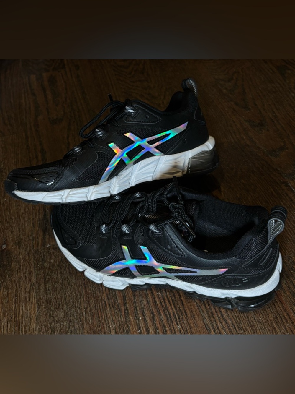 Asics Womens Black Iridescent Sneakers